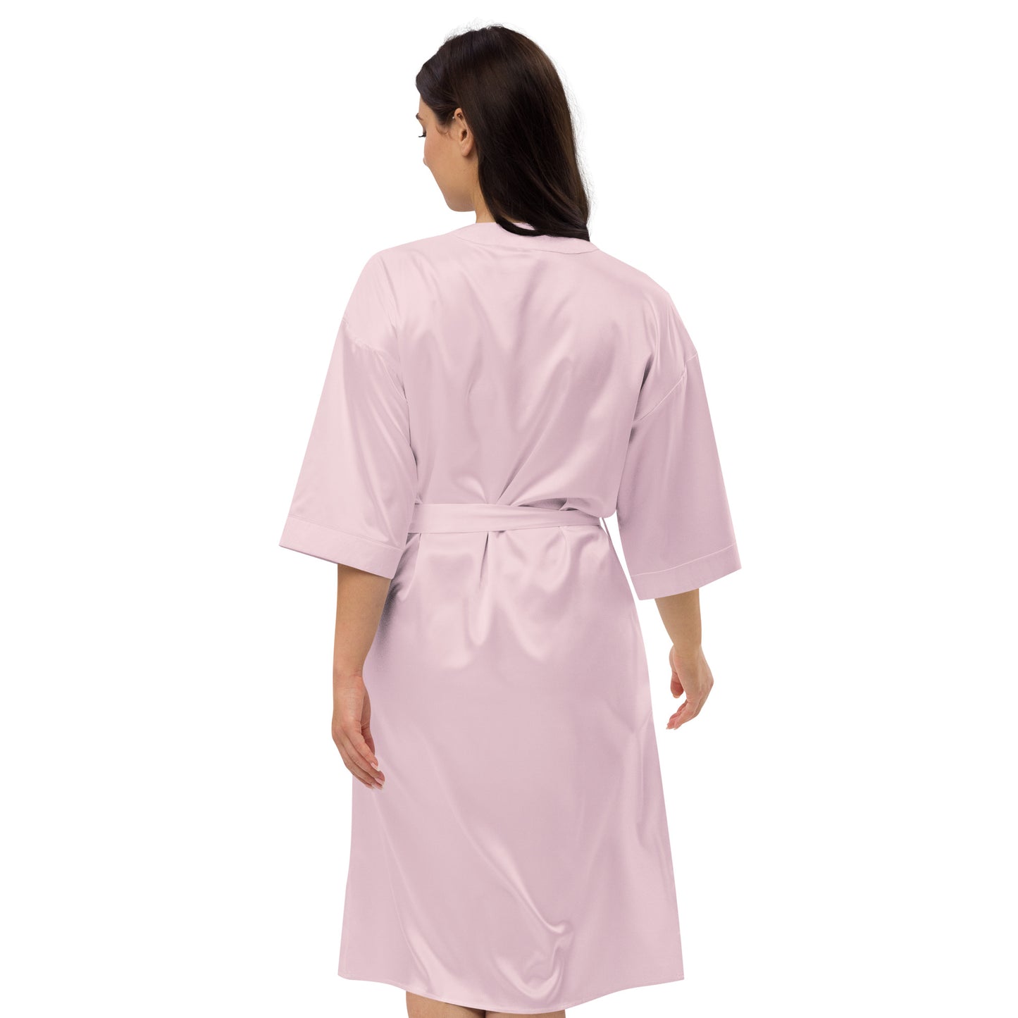 Vegan V Satin Embroidered robe
