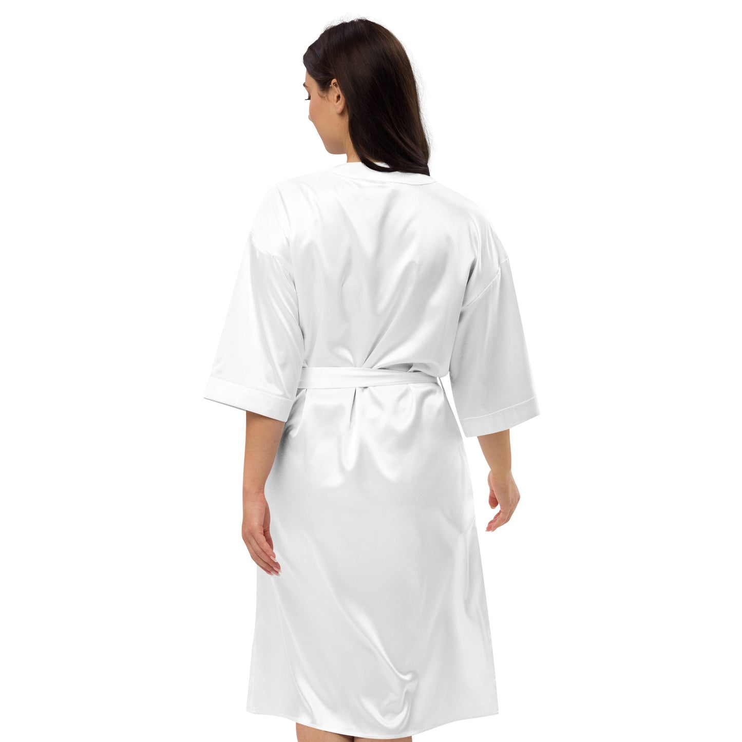 Vegan V Satin Embroidered robe