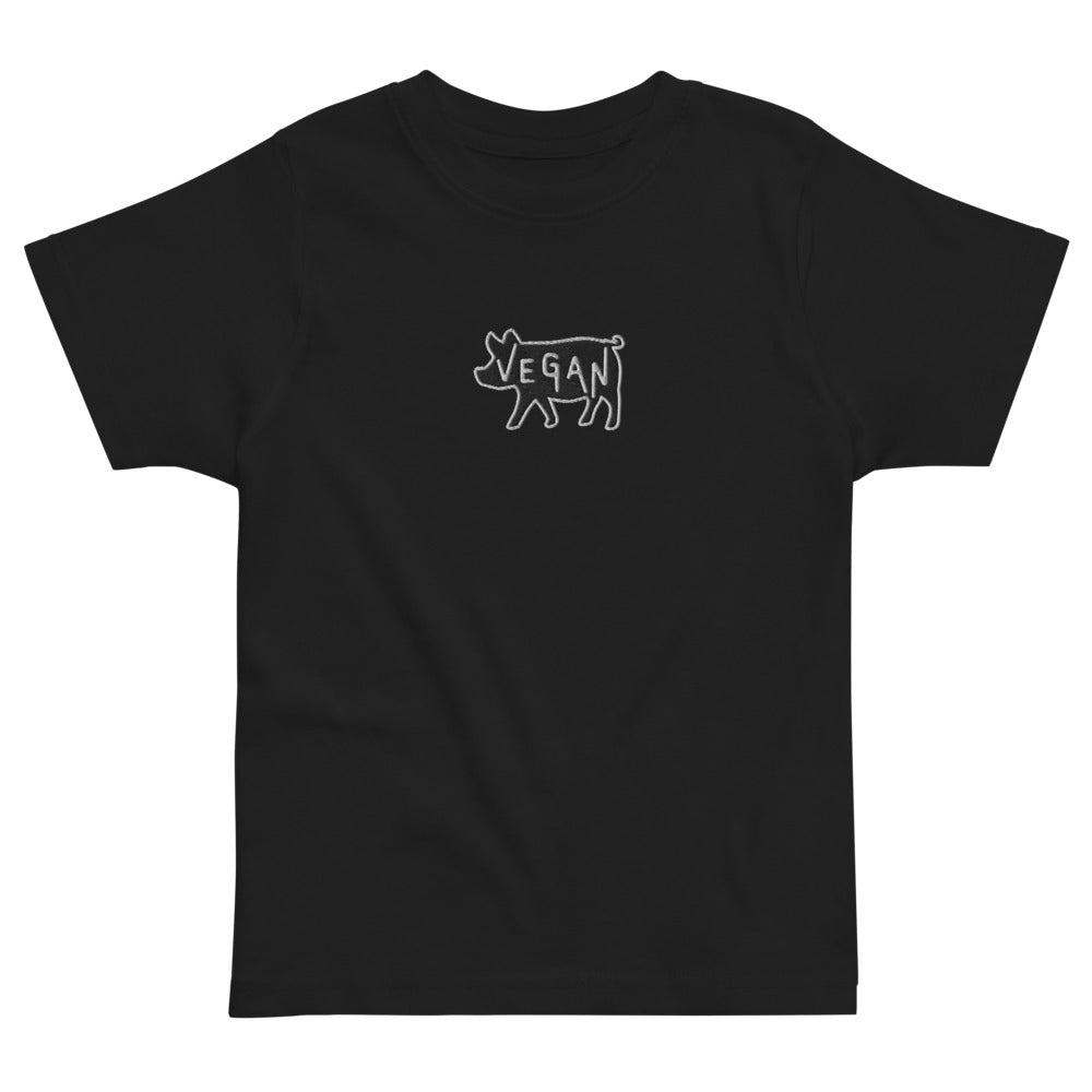 VEGAN Toddler Embroidered jersey t-shirt