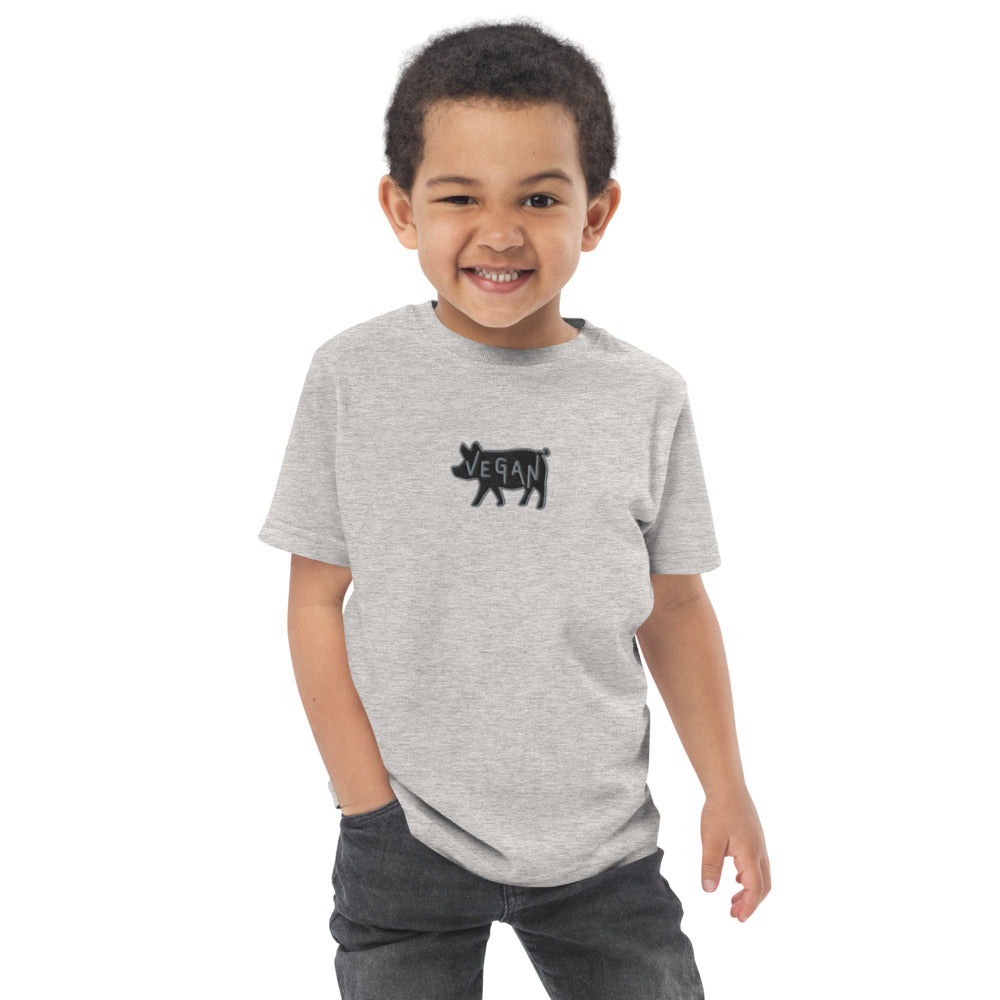 VEGAN Toddler Embroidered jersey t-shirt