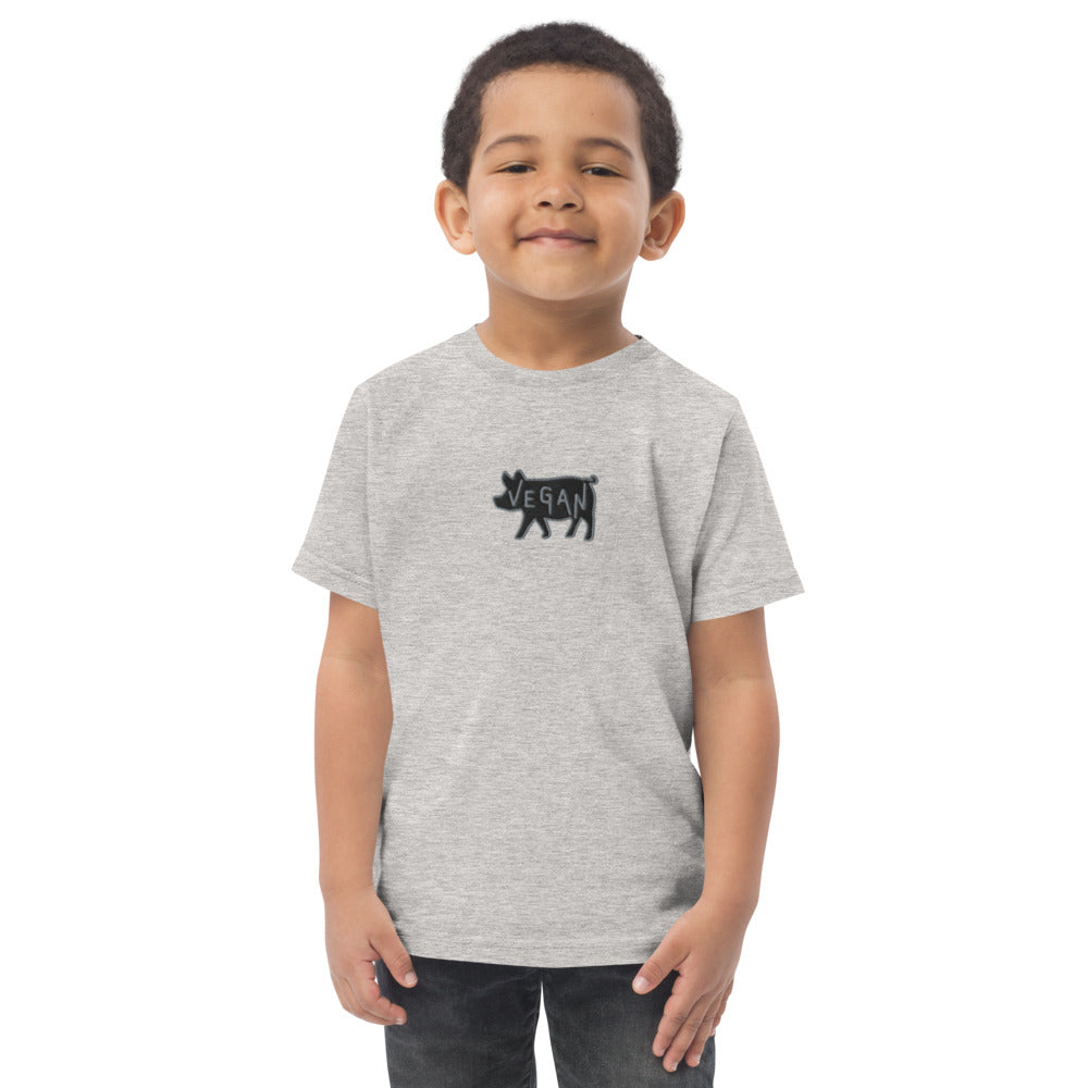 VEGAN Toddler Embroidered jersey t-shirt