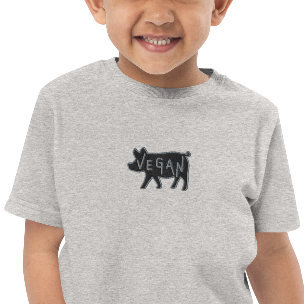 VEGAN Toddler Embroidered jersey t-shirt