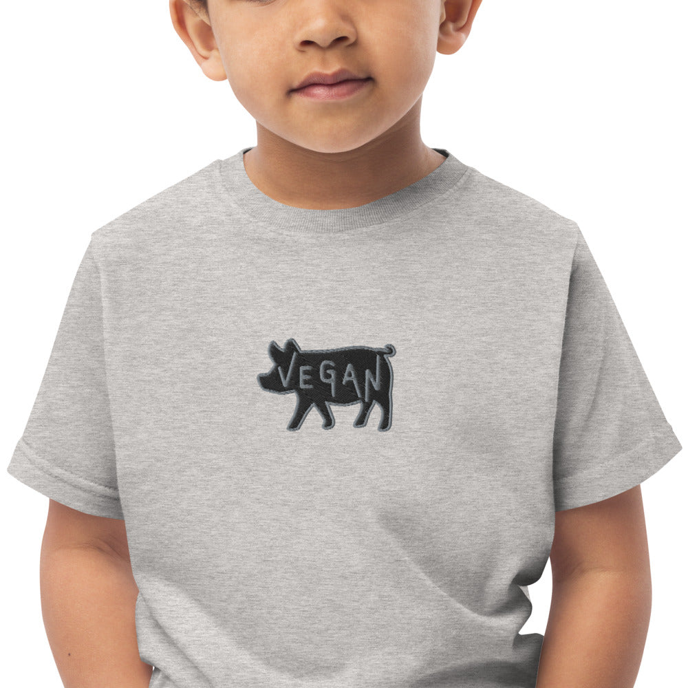 VEGAN Toddler Embroidered jersey t-shirt