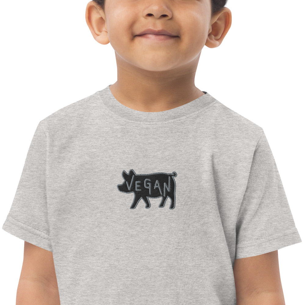 VEGAN Toddler Embroidered jersey t-shirt