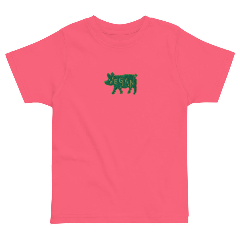 VEGAN Toddler Embroidered jersey t-shirt