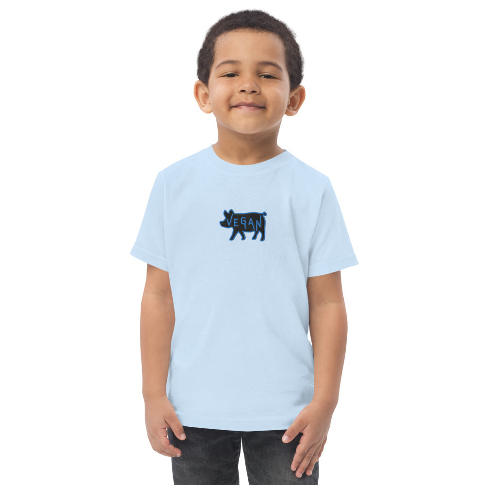 VEGAN Toddler Embroidered jersey t-shirt