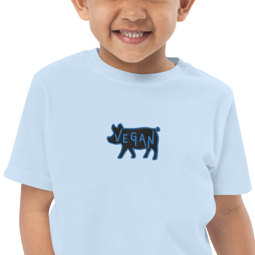 VEGAN Toddler Embroidered jersey t-shirt