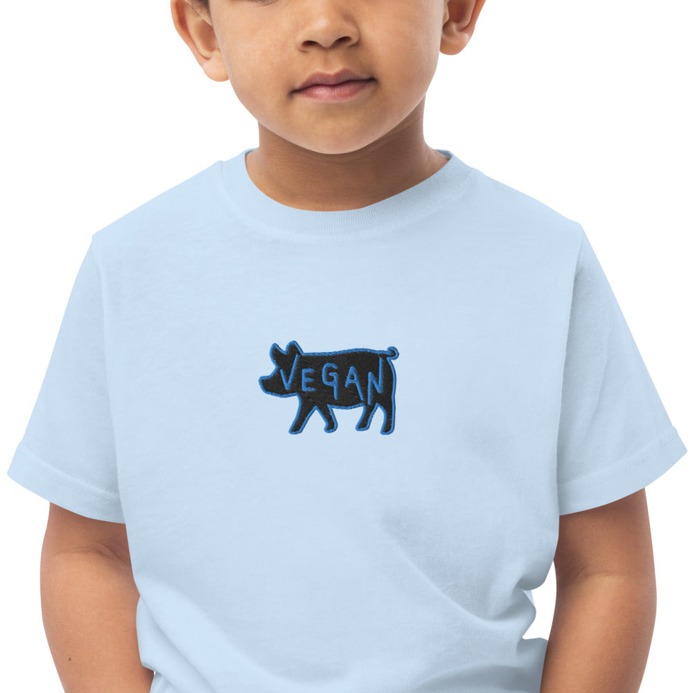 VEGAN Toddler Embroidered jersey t-shirt