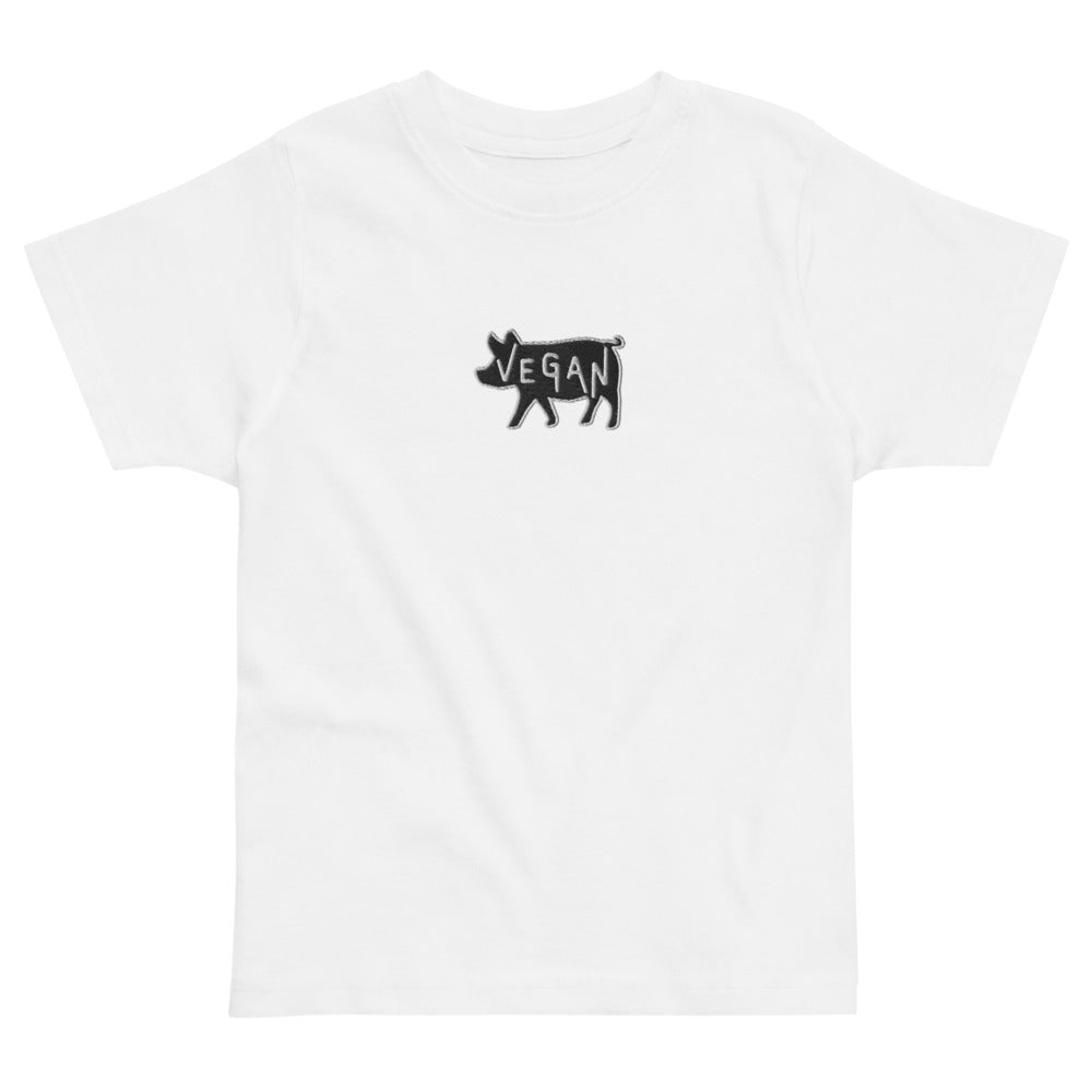 VEGAN Toddler Embroidered jersey t-shirt