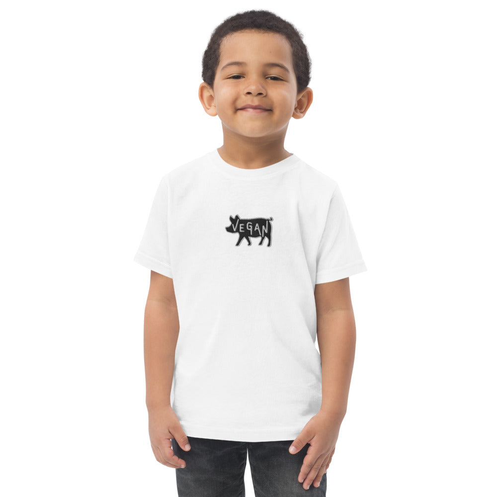VEGAN Toddler Embroidered jersey t-shirt