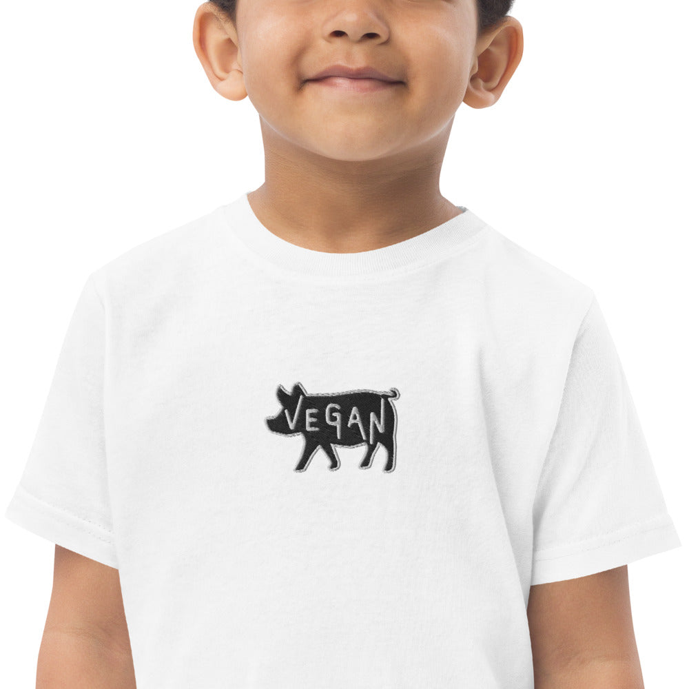 VEGAN Toddler Embroidered jersey t-shirt