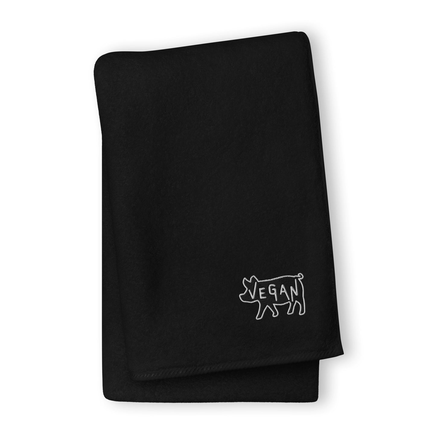 VEGAN Turkish cotton embroidered towel