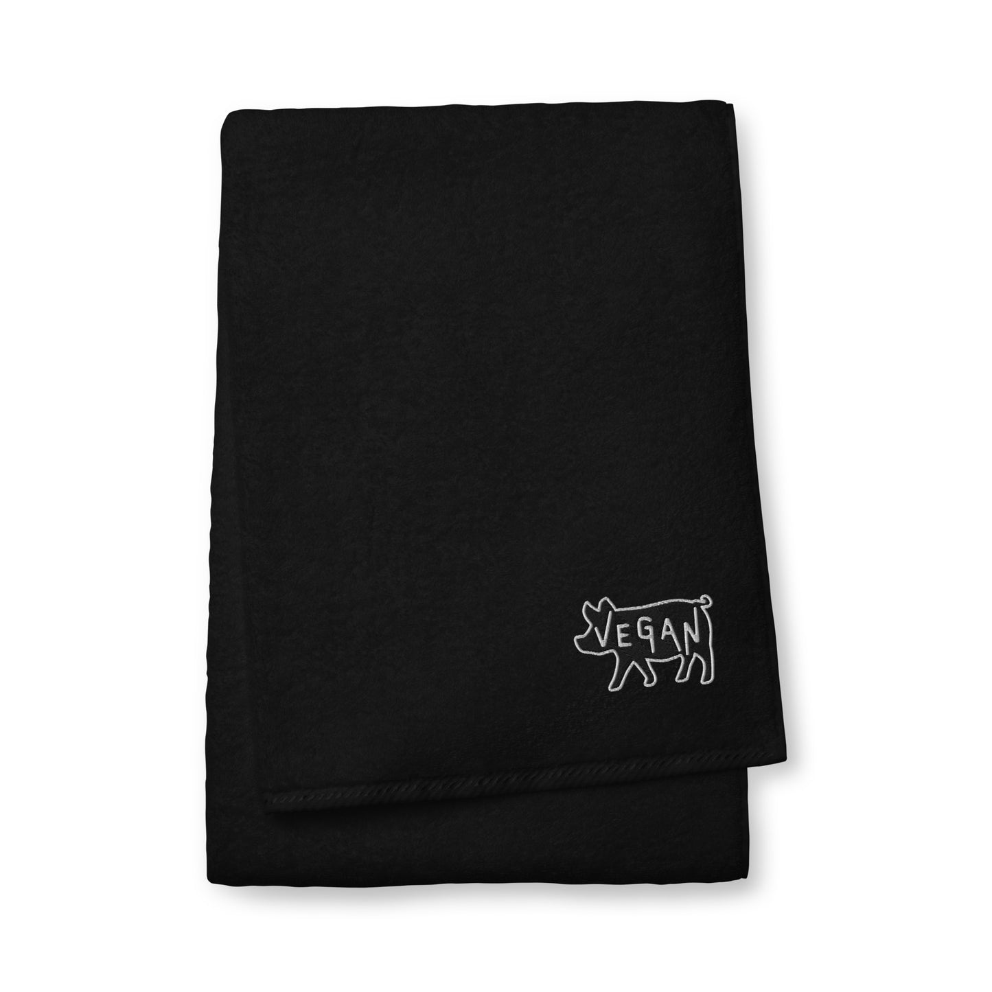 VEGAN Turkish cotton embroidered towel