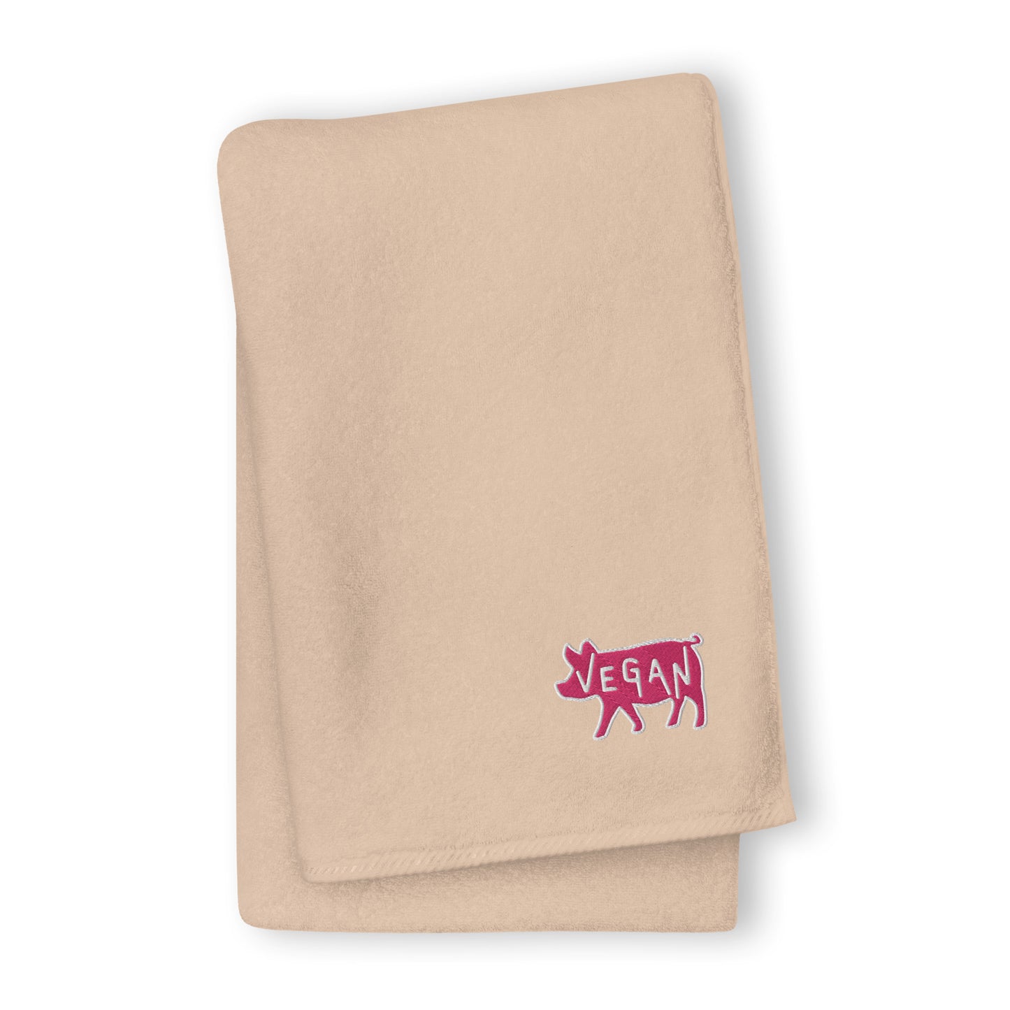 VEGAN Turkish cotton embroidered towel