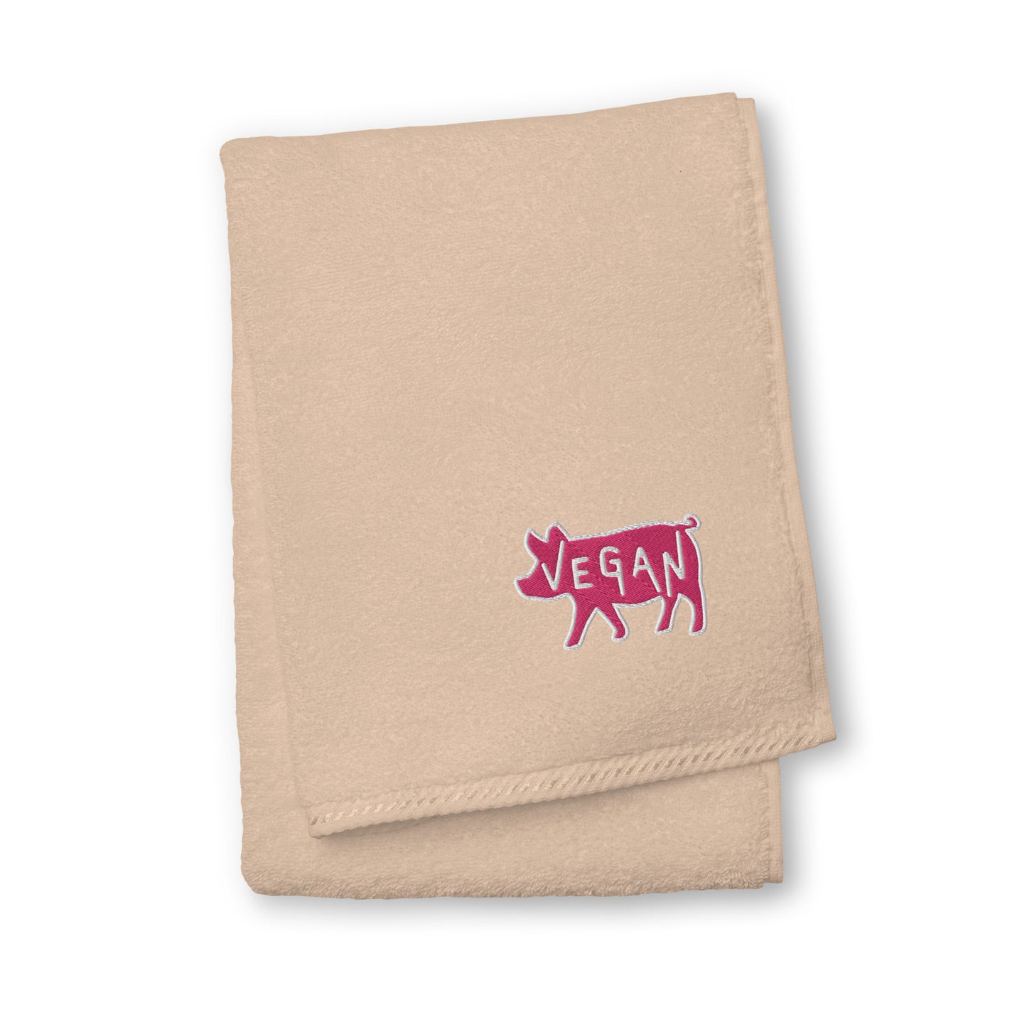 VEGAN Turkish cotton embroidered towel