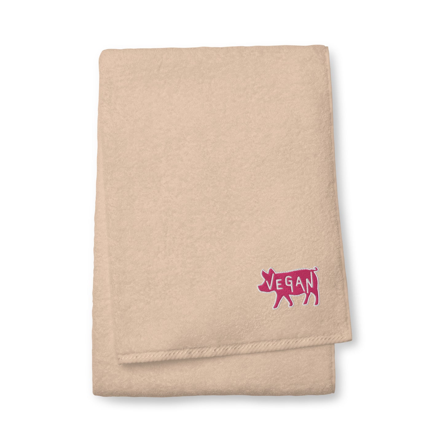VEGAN Turkish cotton embroidered towel