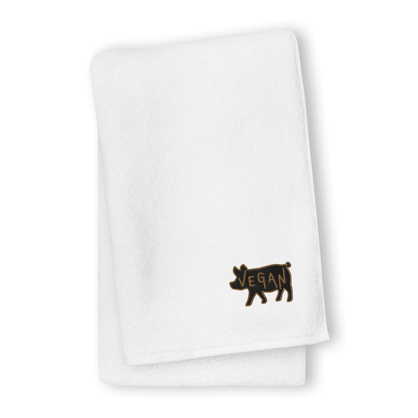 VEGAN Turkish cotton embroidered towel