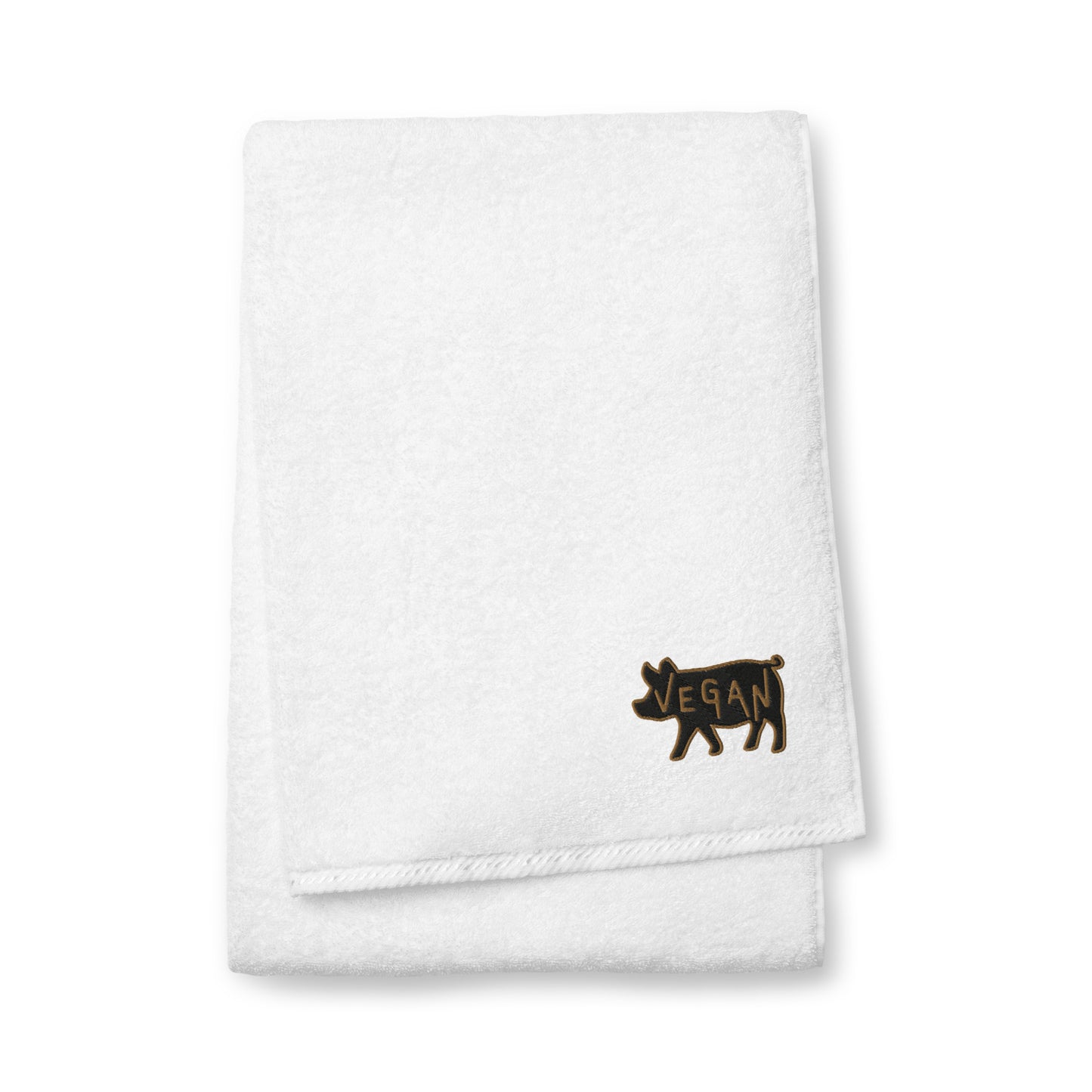 VEGAN Turkish cotton embroidered towel