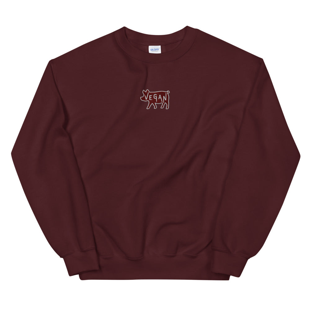 VEGAN Unisex Embroidered Sweatshirt
