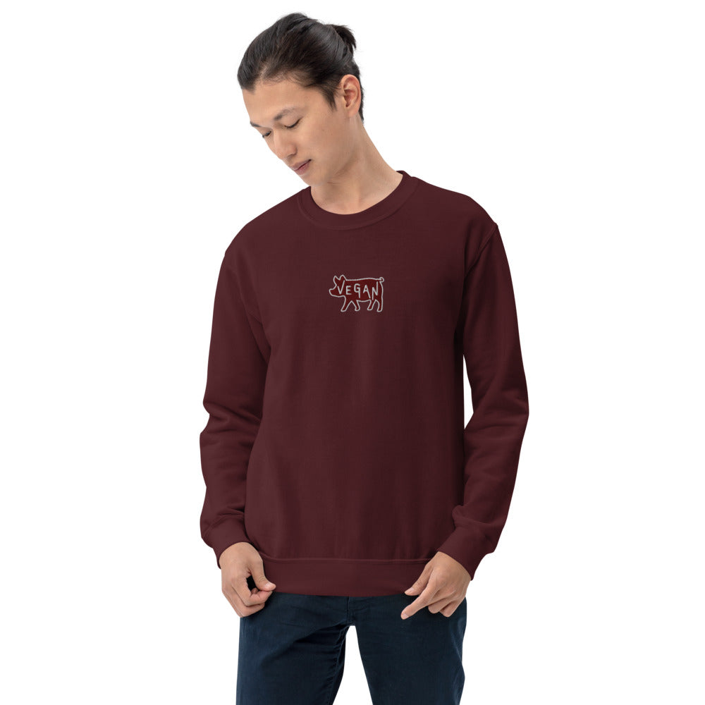 VEGAN Unisex Embroidered Sweatshirt