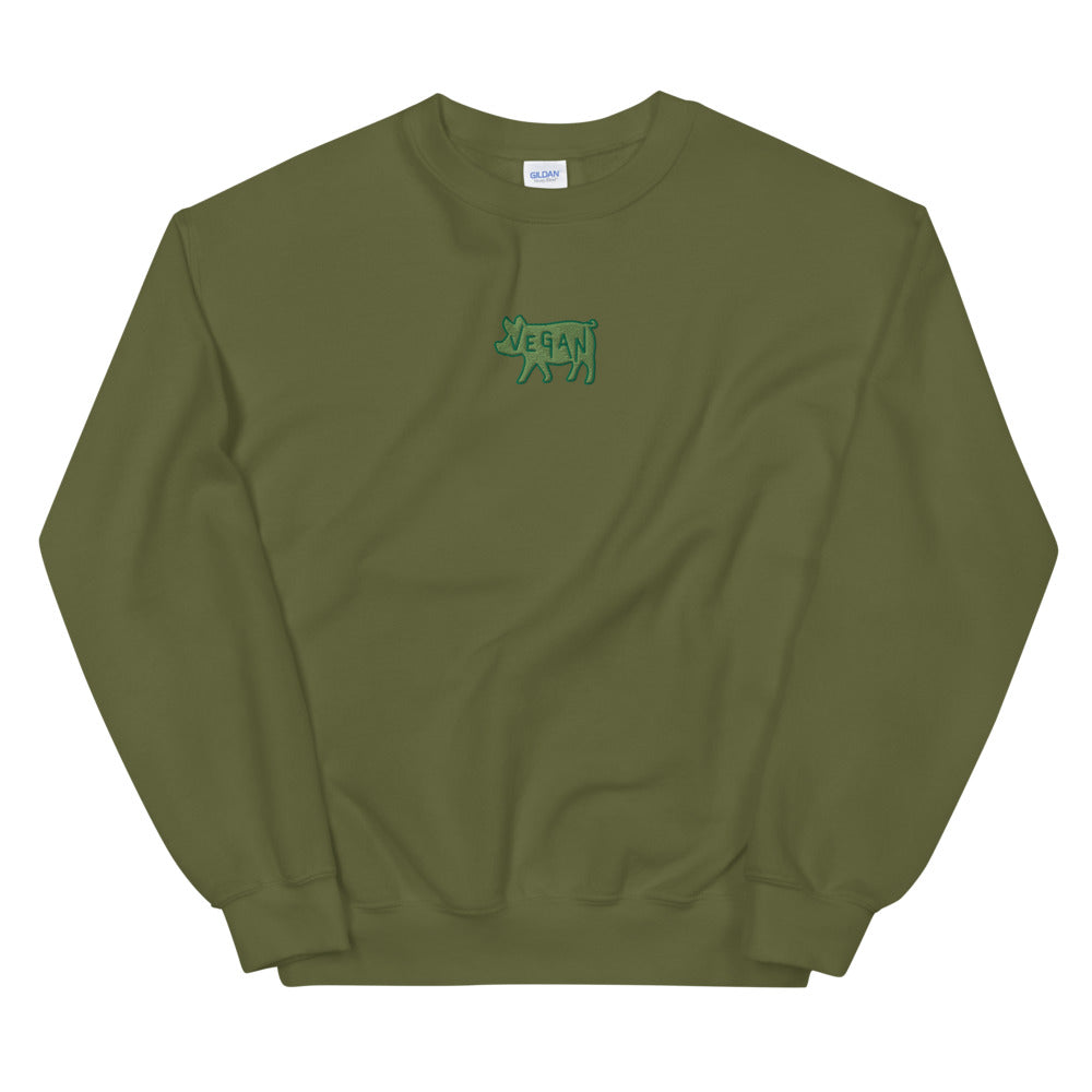 VEGAN Unisex Embroidered Sweatshirt