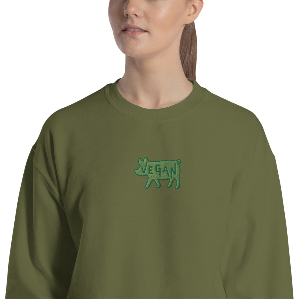 VEGAN Unisex Embroidered Sweatshirt