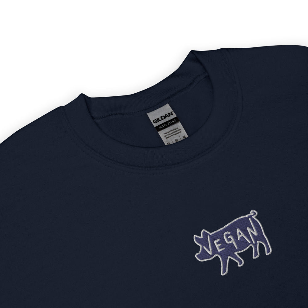 VEGAN Unisex Embroidered Sweatshirt