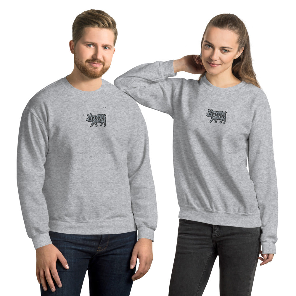 VEGAN Unisex Embroidered Sweatshirt