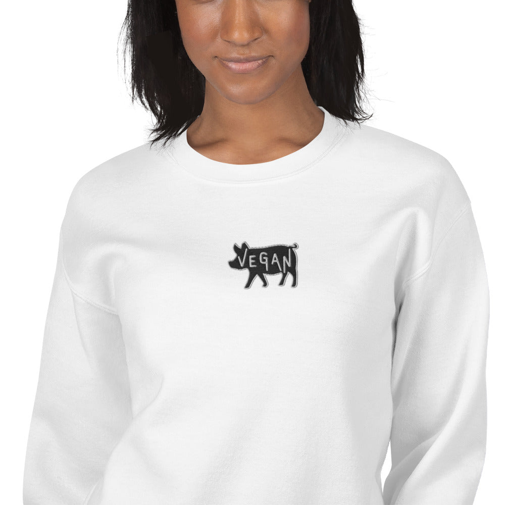 VEGAN Unisex Embroidered Sweatshirt