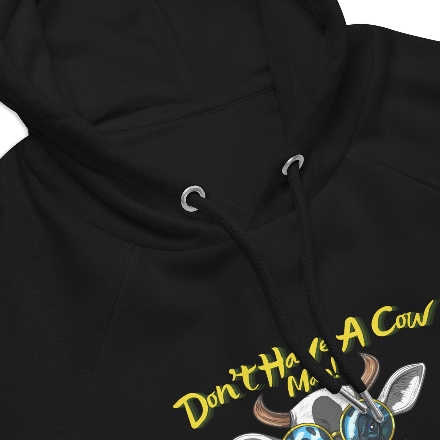 ECO VEGAN " Don't Have A Cow" Unisex raglan hoodie