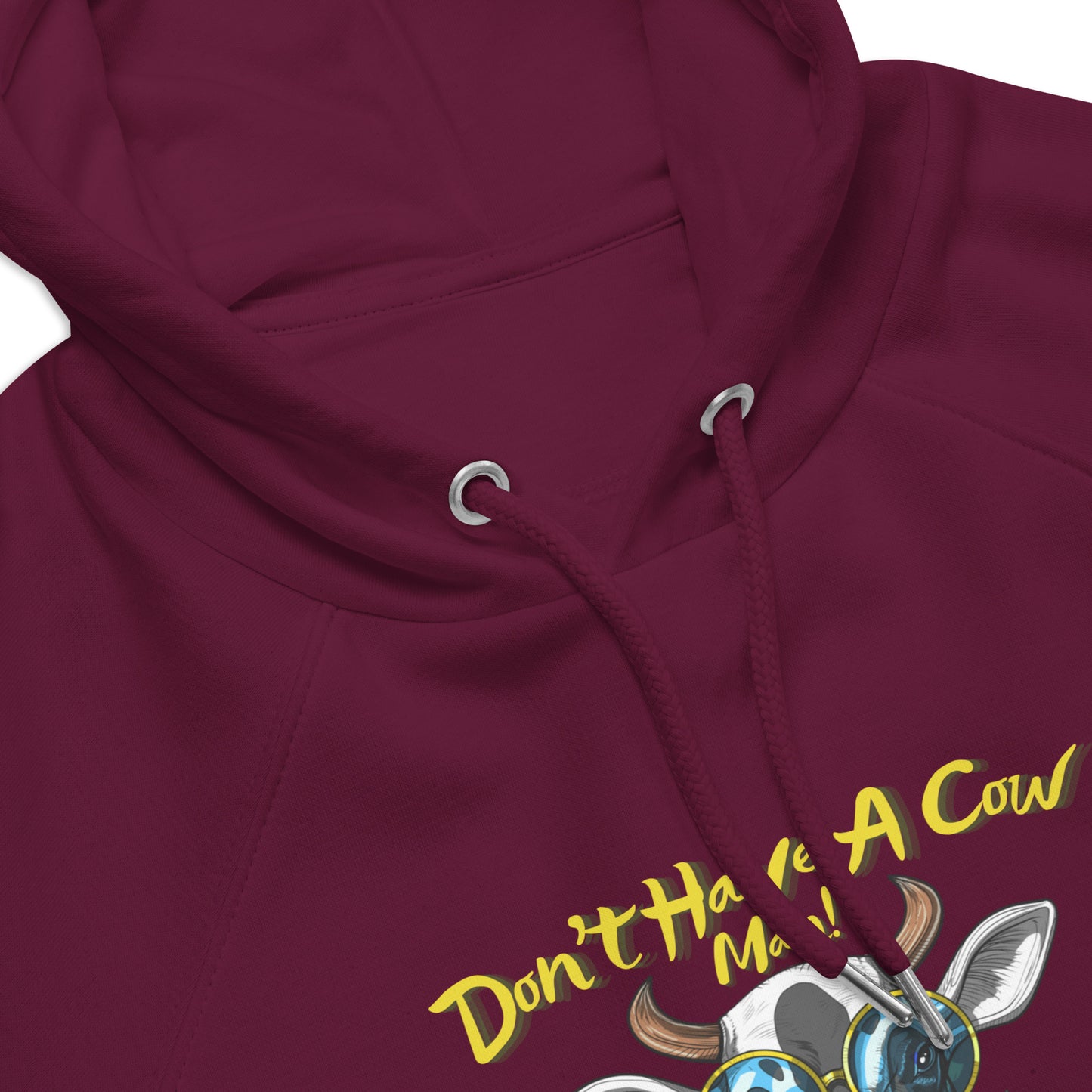 ECO VEGAN " Don't Have A Cow" Unisex raglan hoodie