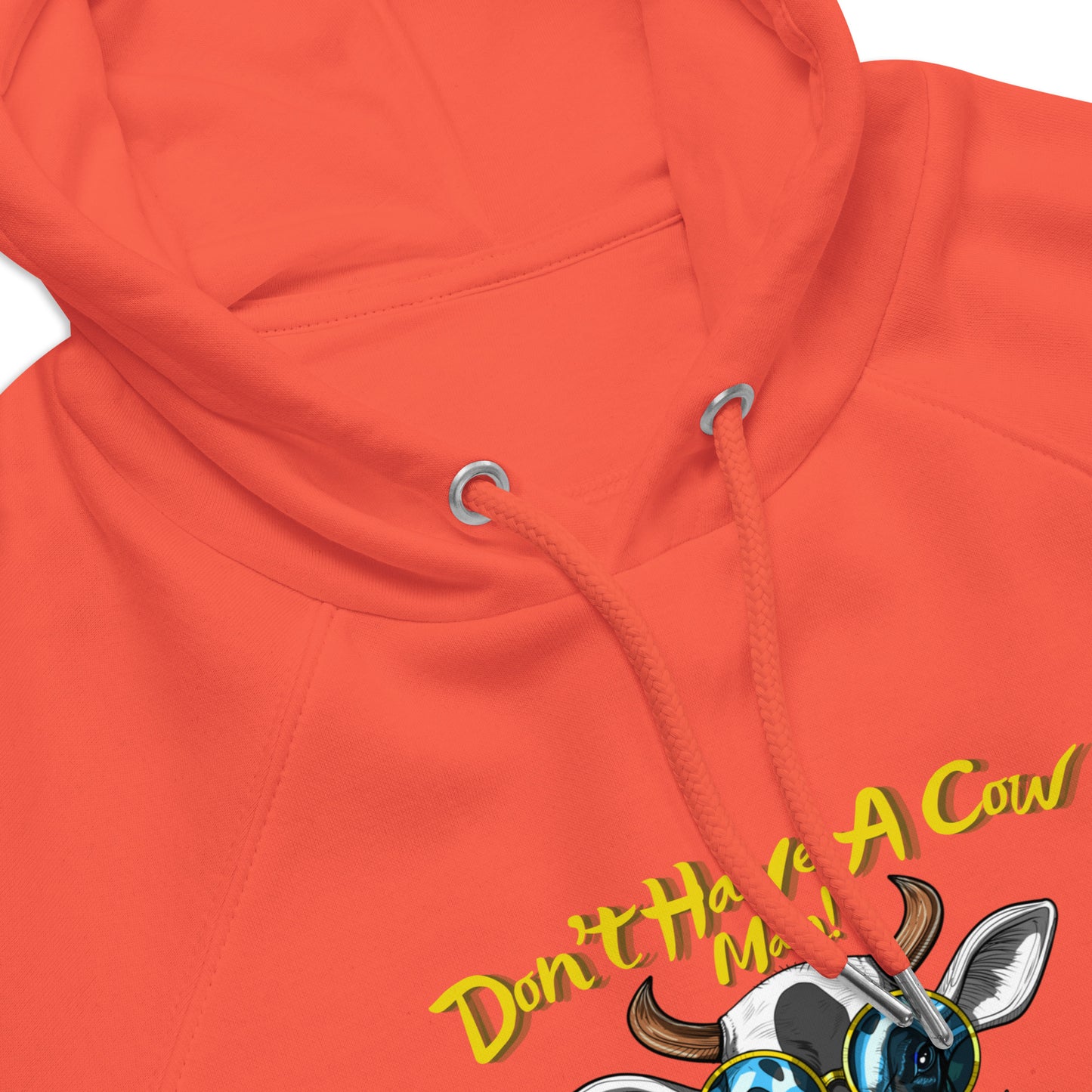 ECO VEGAN " Don't Have A Cow" Unisex raglan hoodie