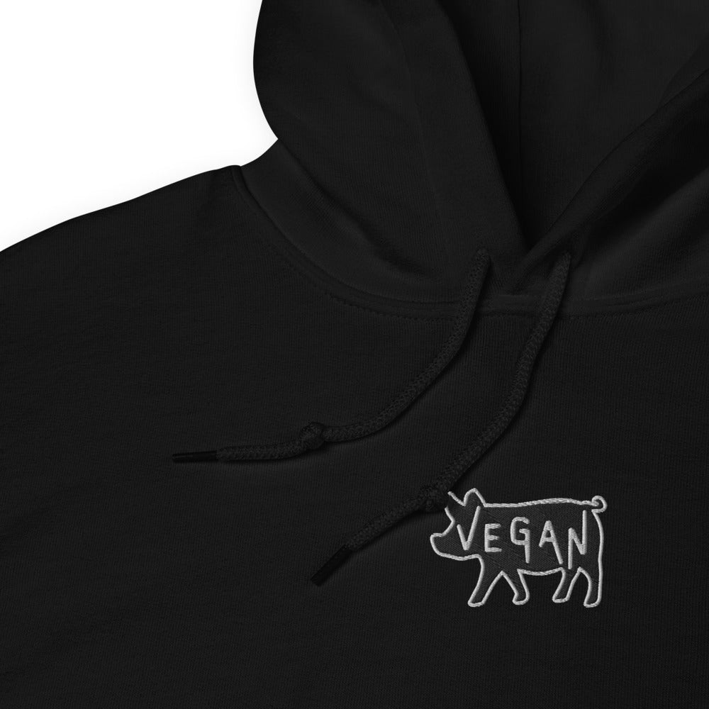 White Embroidered Hoodie