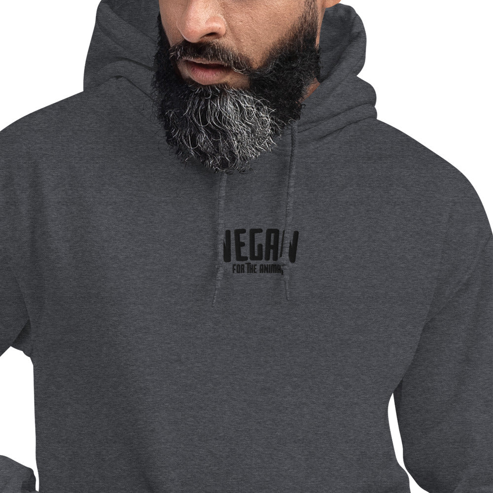 VEGAN For The Animals Unisex Embroidered Hoodie