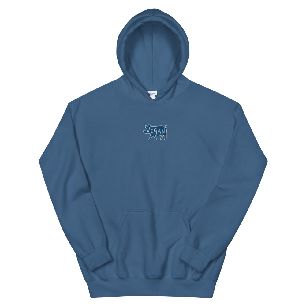 White Embroidered Hoodie