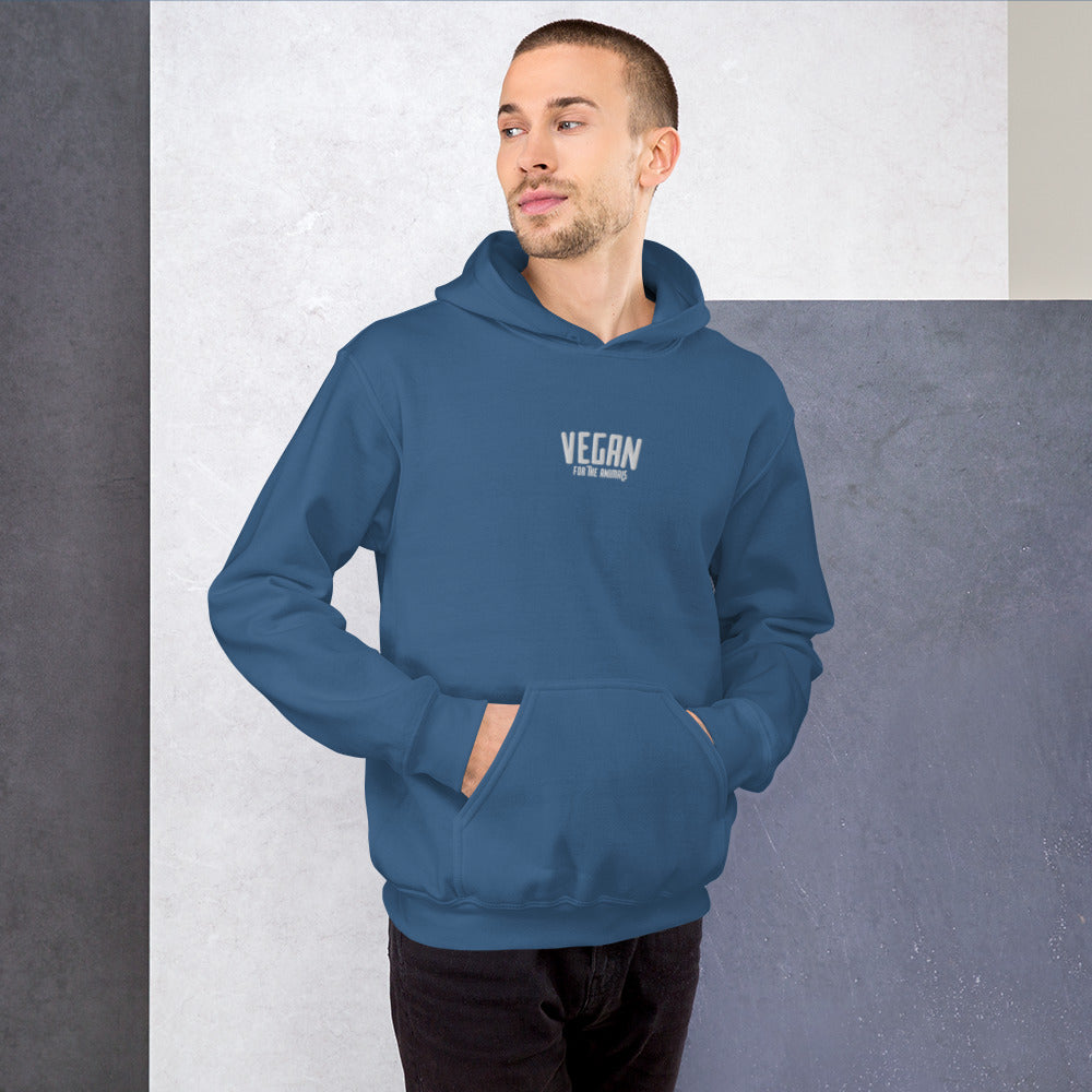 VEGAN For The Animals Unisex Embroidered Hoodie