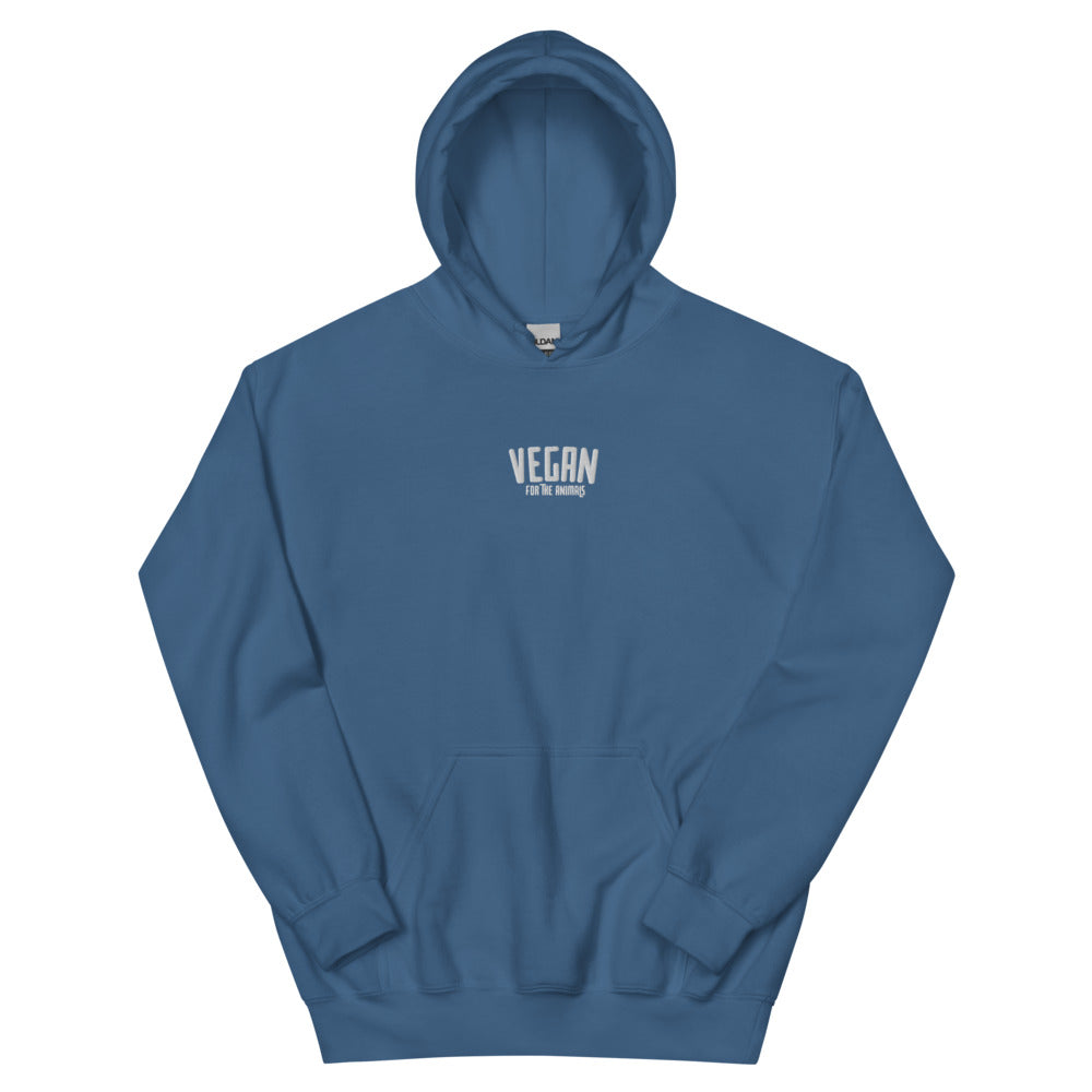 VEGAN For The Animals Unisex Embroidered Hoodie