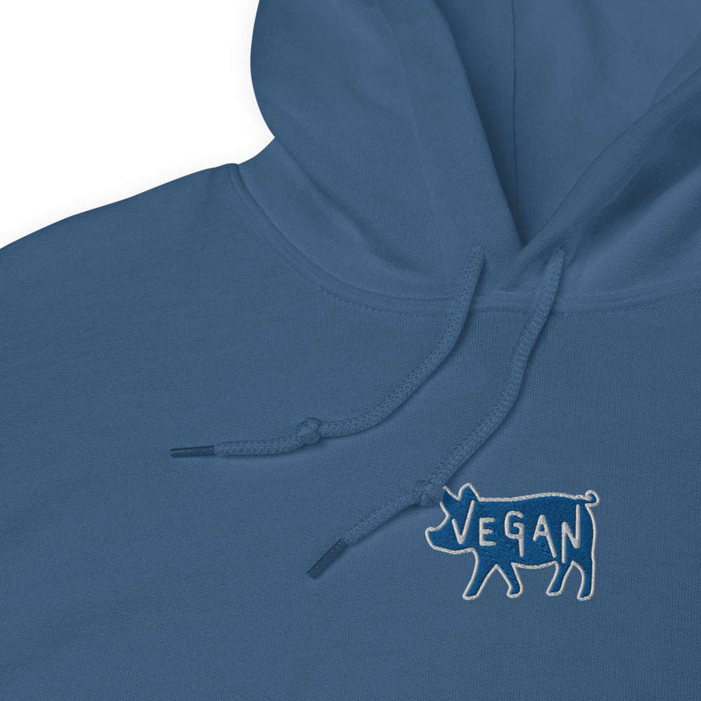 White Embroidered Hoodie