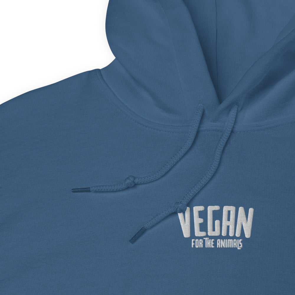 VEGAN For The Animals Unisex Embroidered Hoodie