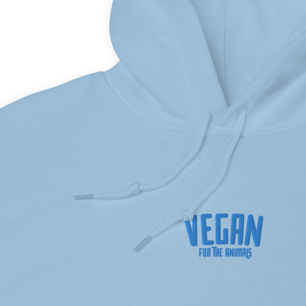 VEGAN For The Animals Unisex Embroidered Hoodie
