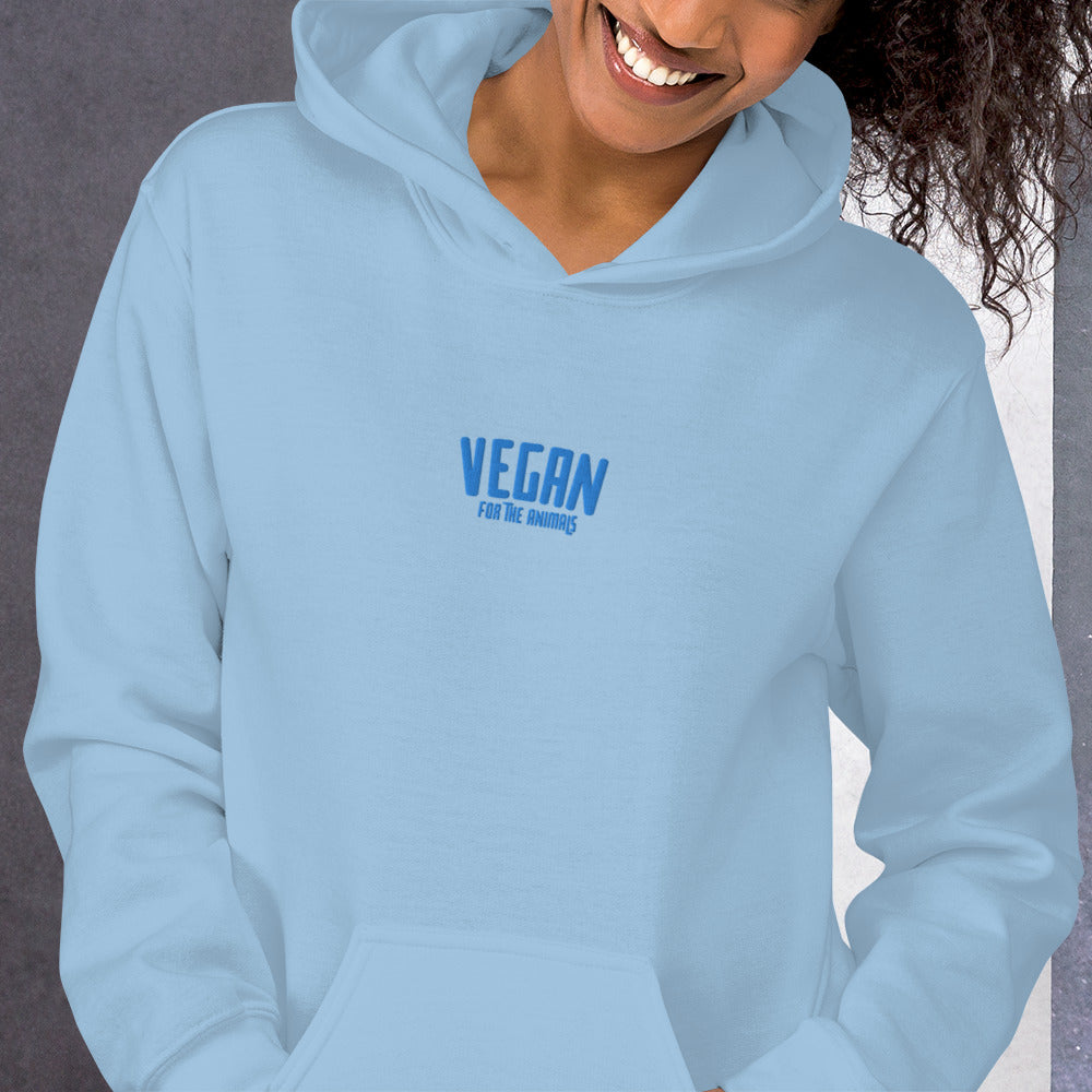 VEGAN For The Animals Unisex Embroidered Hoodie