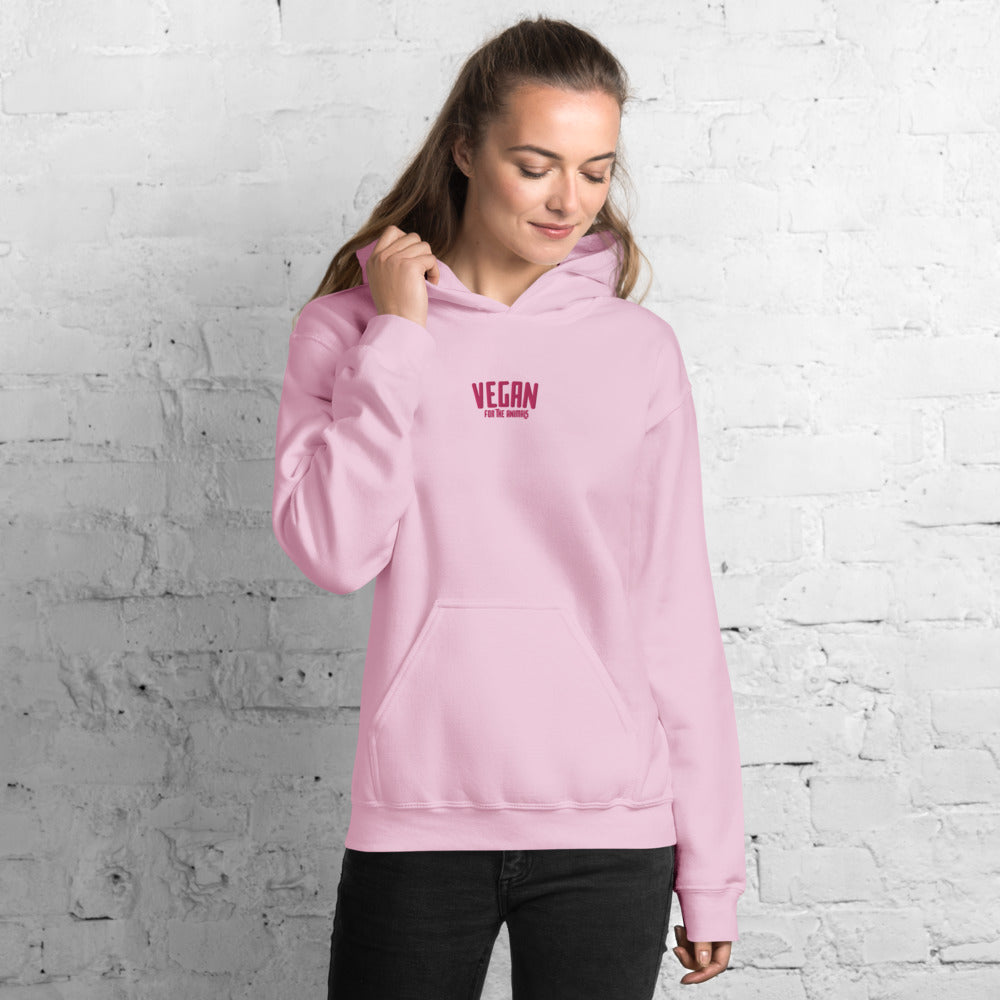 VEGAN For The Animals Unisex Embroidered Hoodie