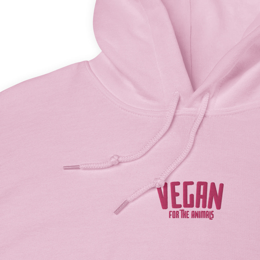 VEGAN For The Animals Unisex Embroidered Hoodie