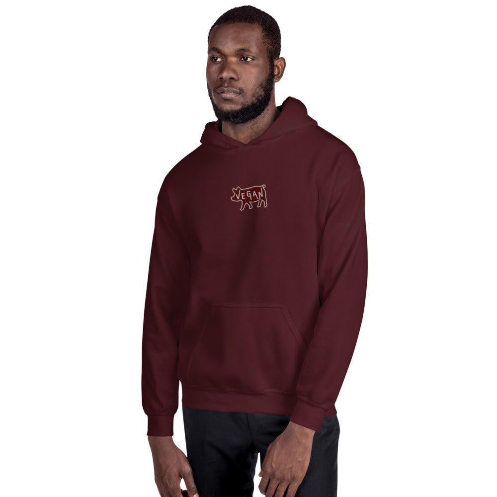 VEGAN Unisex Embroidered Hoodie