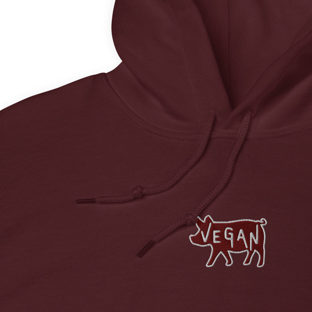 VEGAN Unisex Embroidered Hoodie