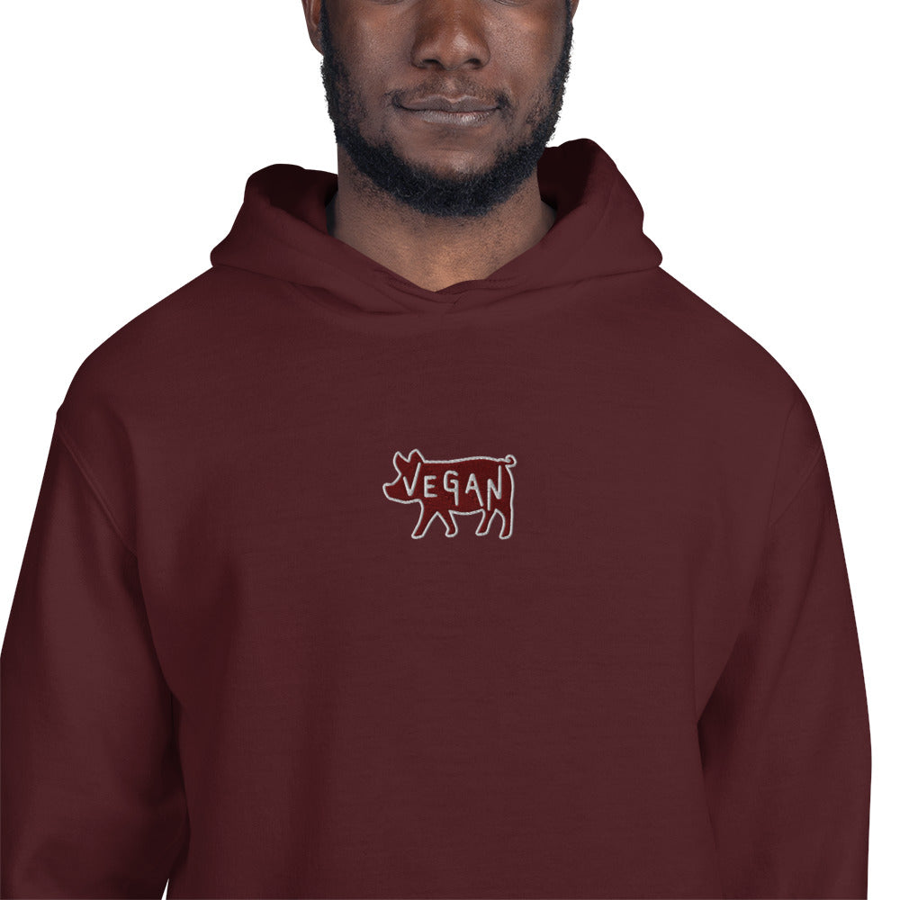 VEGAN Unisex Embroidered Hoodie
