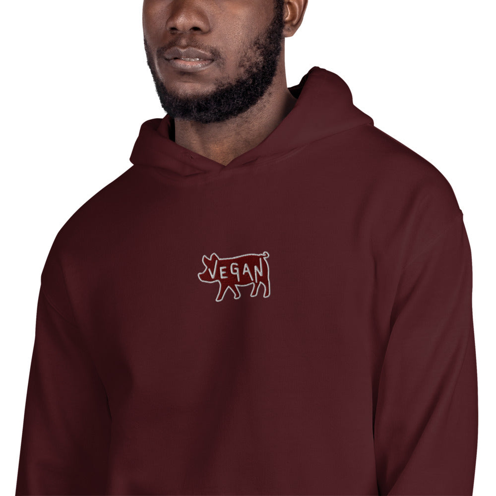 VEGAN Unisex Embroidered Hoodie