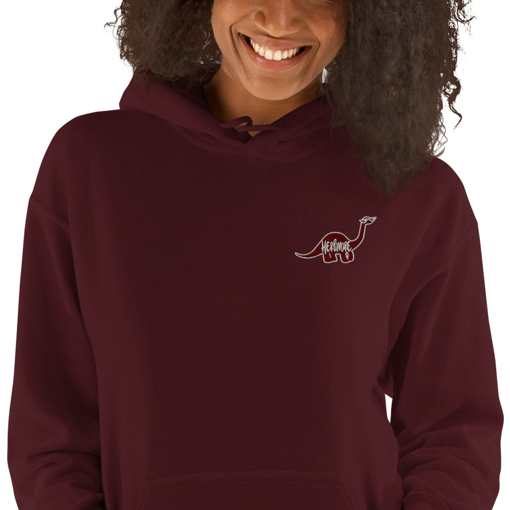VEGAN "Herbivore" Embroidered Unisex Hoodie