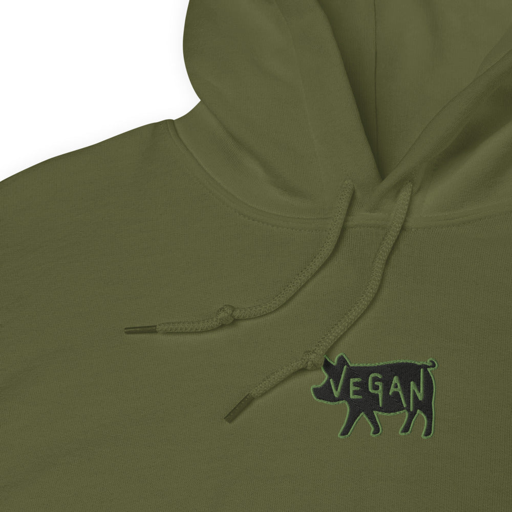 VEGAN Unisex Embroidered Hoodie