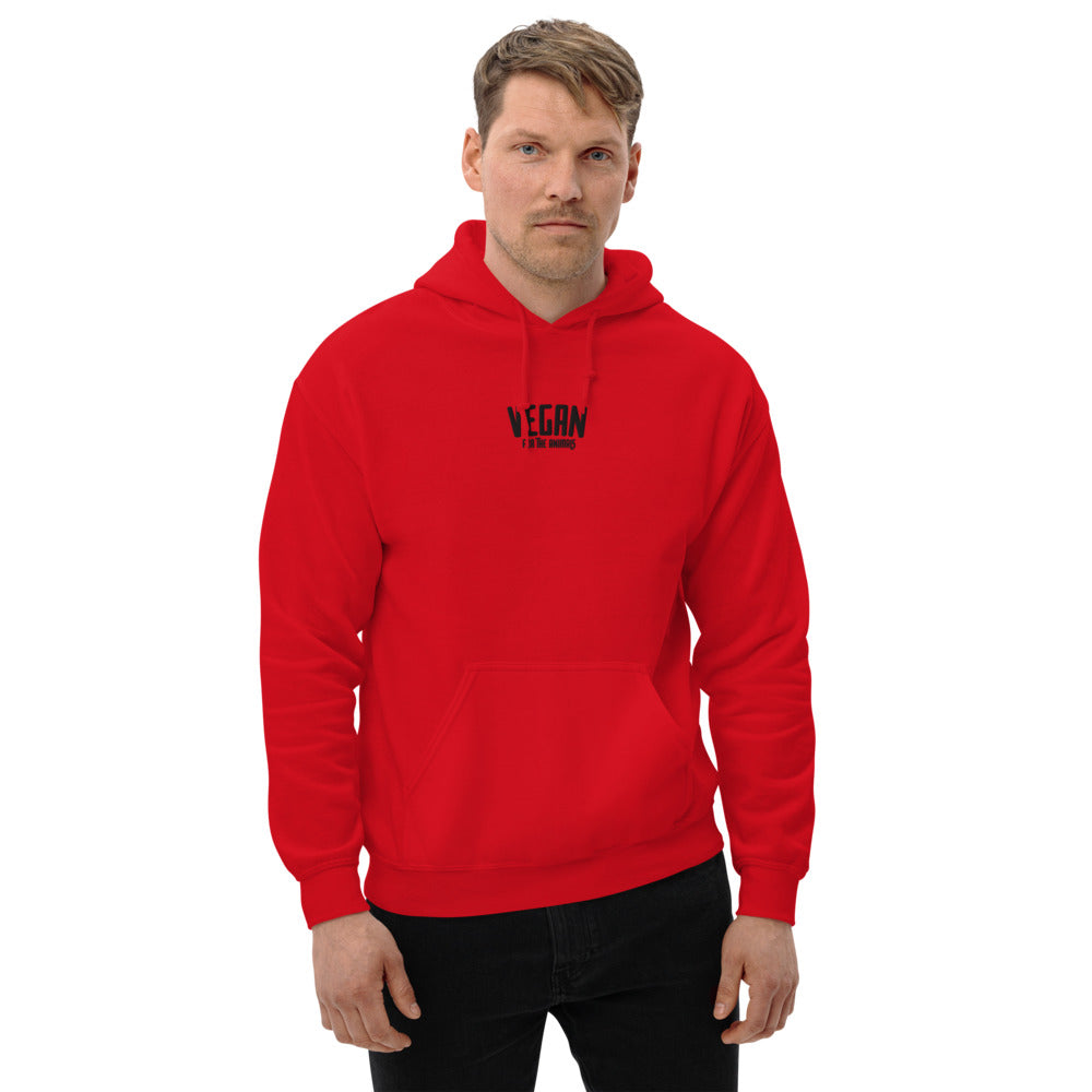 VEGAN For The Animals Unisex Embroidered Hoodie